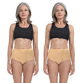 Senior Women High Waist Incontinence Panty Skin Pack Of 2