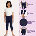 Short Leggings For Girls  Features Navy Blue