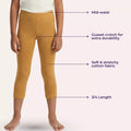 Short Leggings For Girls  Main Features Caramel