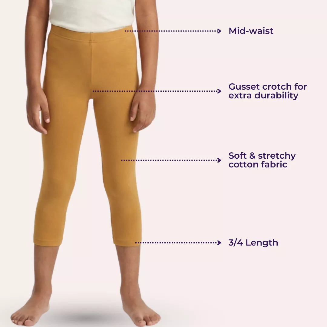 Short Leggings For Girls  Main Features Caramel