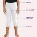 Short Leggings For Girls  Main Features White