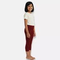 Short Leggings For Girls  Maroon
