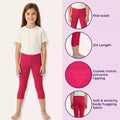 Short Leggings For Teens Features-Dark Pink