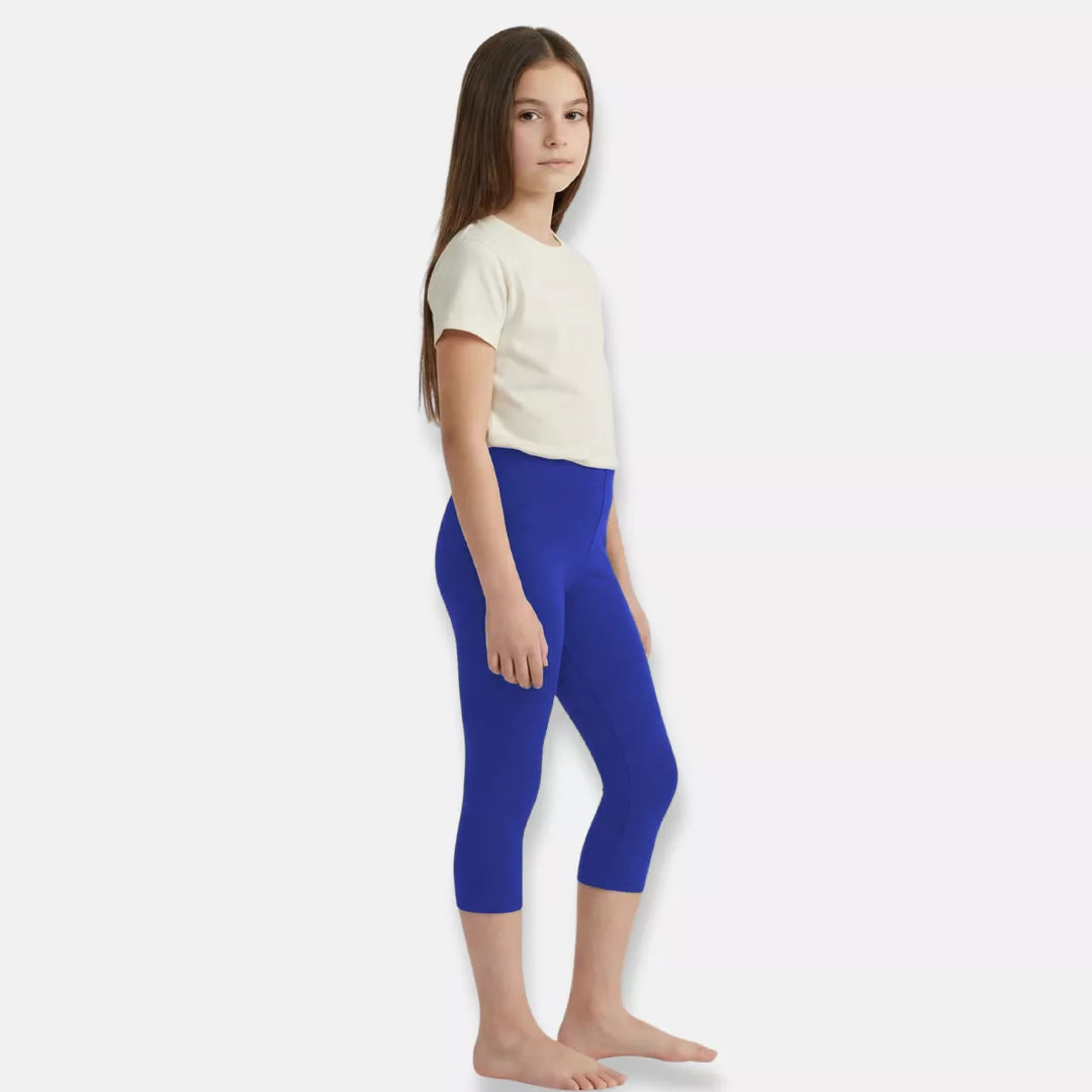 Short Leggings For Teens Royal Blue