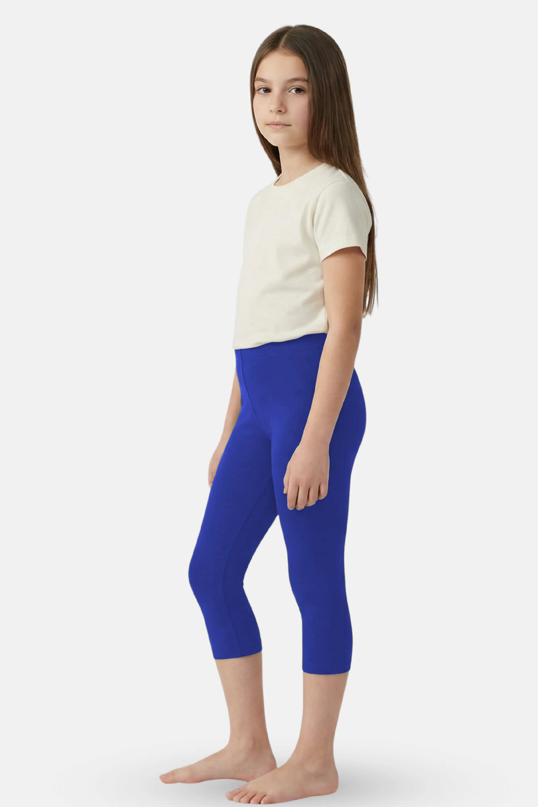 Navy blue -cropped leggings for teen girls