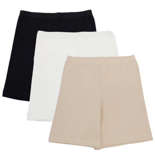 Under Dress Shorts | Full Hip Coverage | Prevents Inner Thigh Chafing | 3 Pack