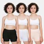 Shorties Black, White & Skin