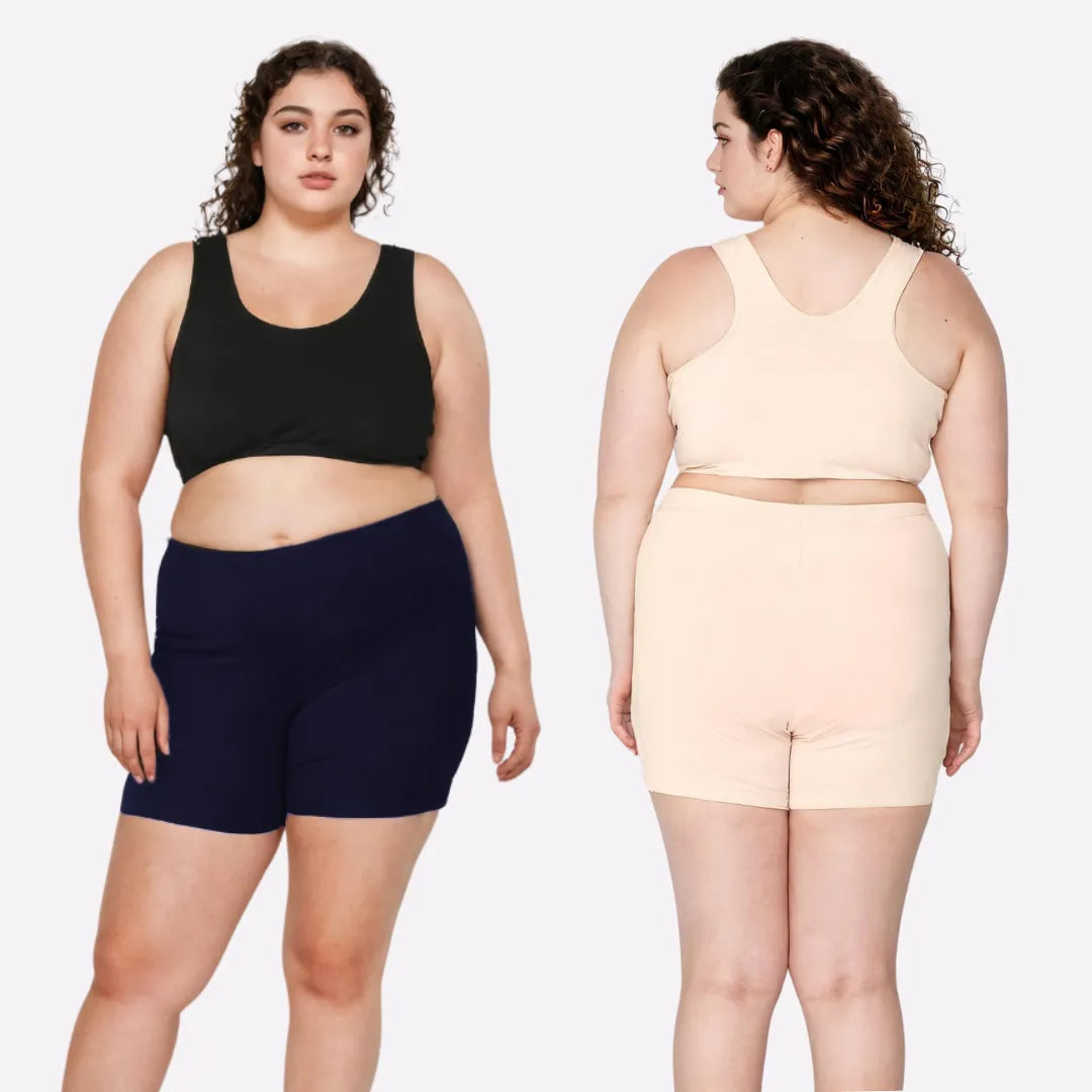 Plus Size Under Dress Shorts | Full Hip Coverage | Prevents Inner Thigh Chafing