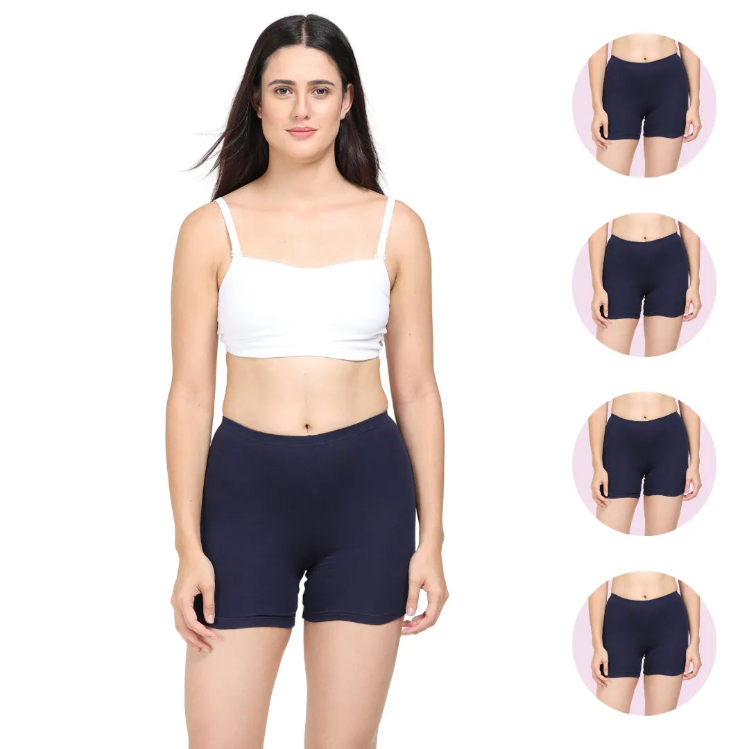 Shorties Women Navy Blue Pack Of 4