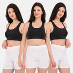 Shorties Women White Pack Of 3