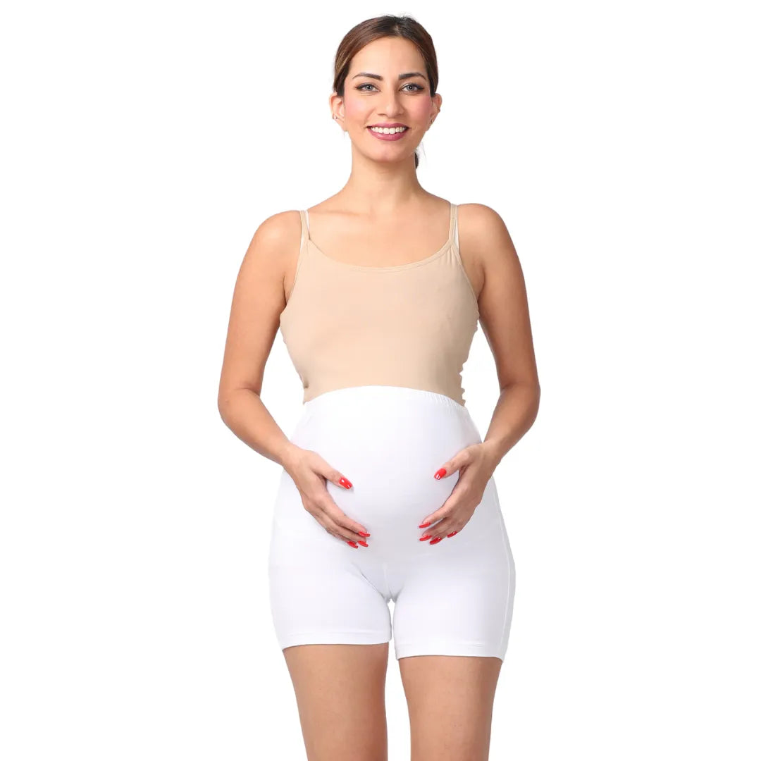 Shorts For Pregnant Women White