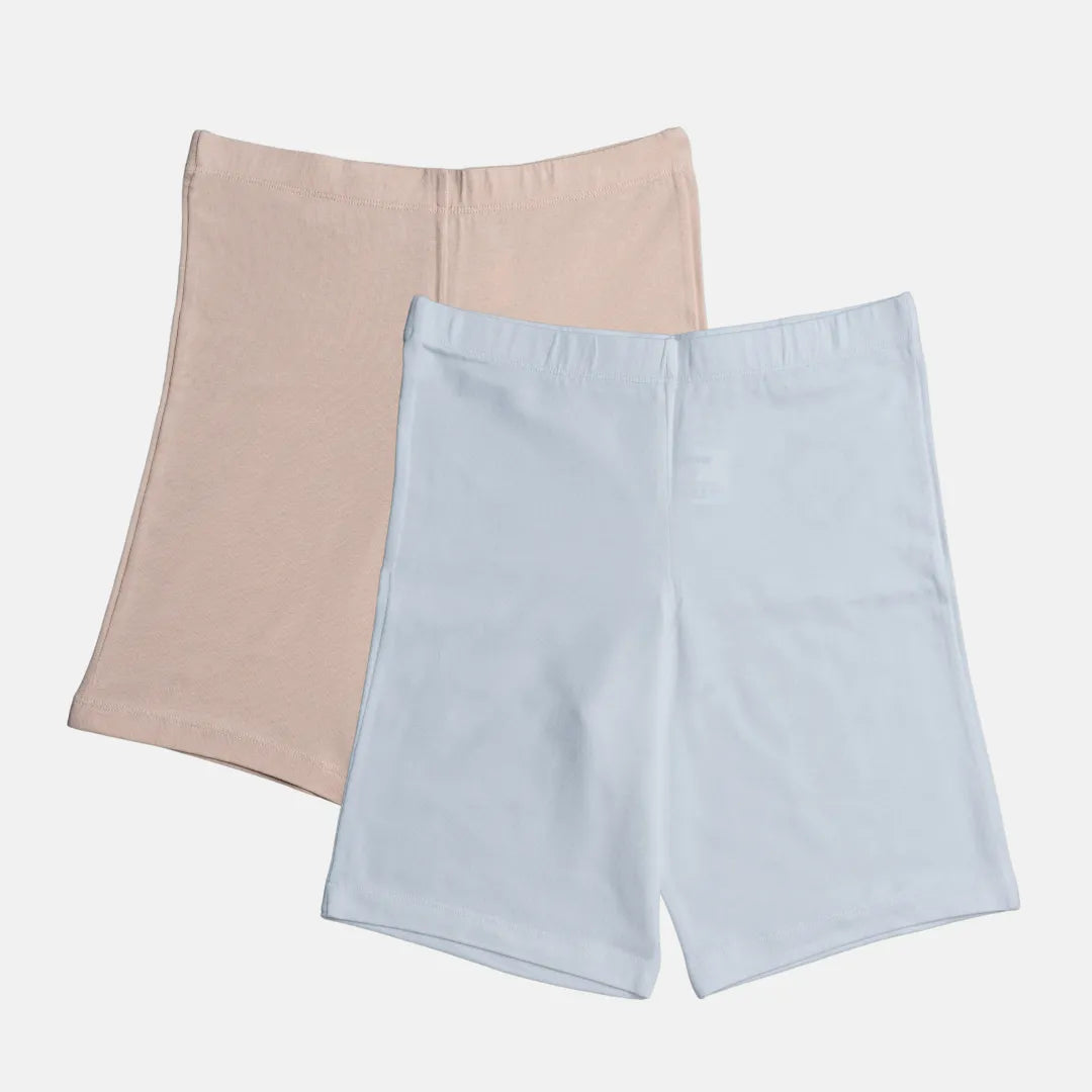 Shorts Under Frock Skin & White