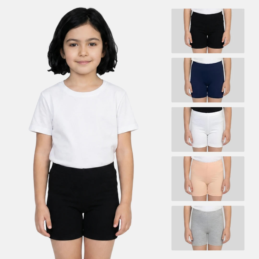 girls wearing undershorts  -color- Black-Navy blue-White-Skin-Grey