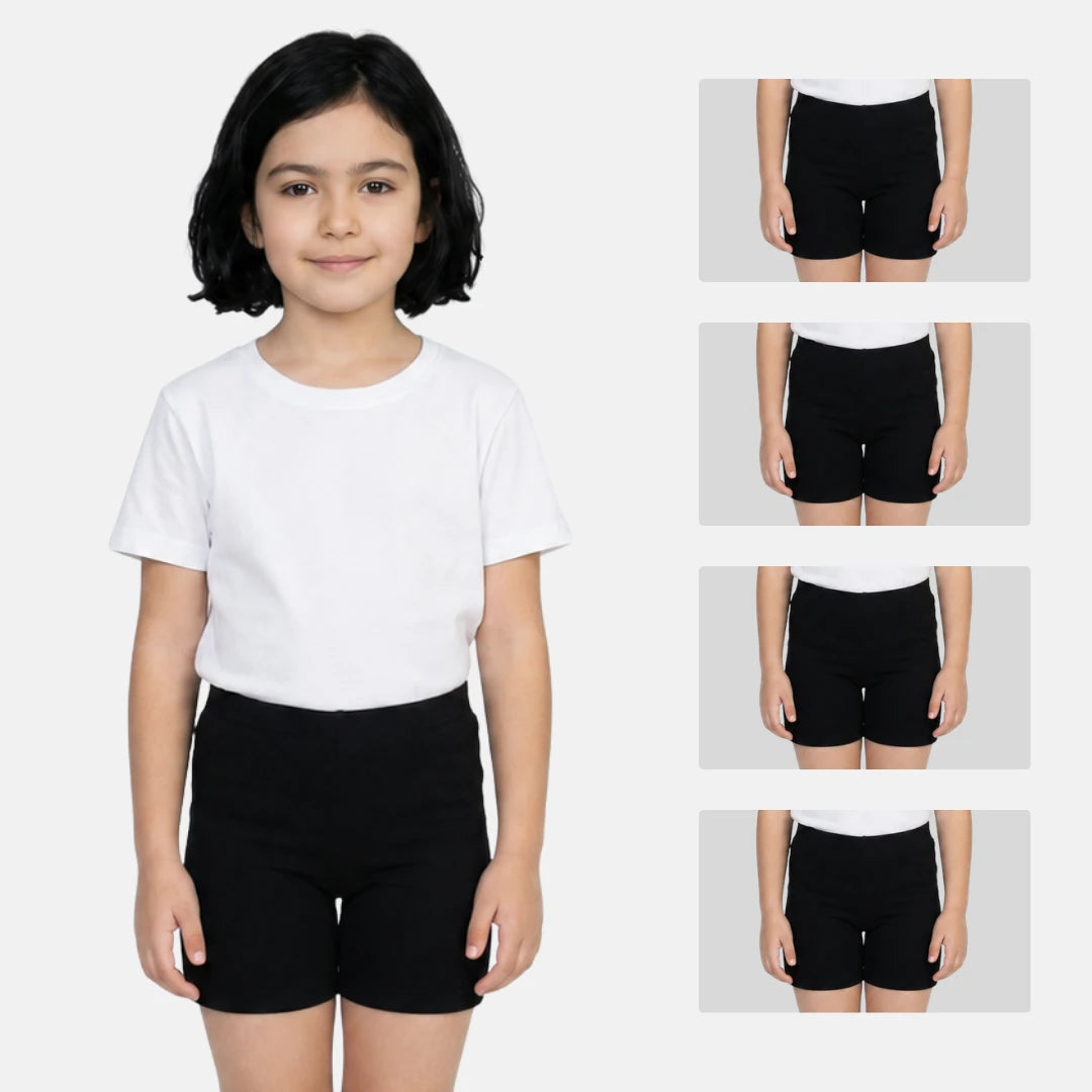 undershorts for girls wearing - color- black - pack of 4