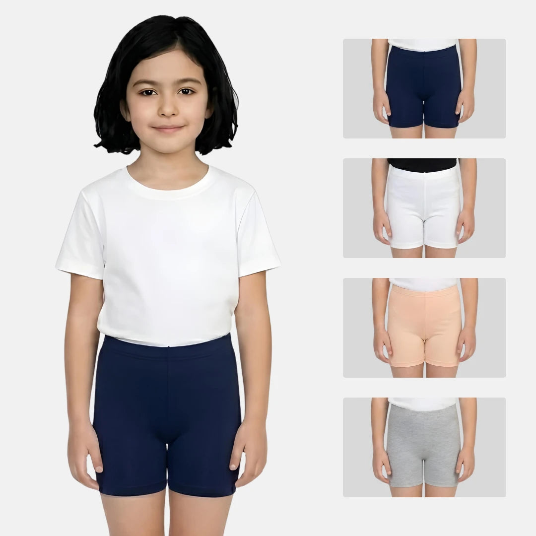 Girls wearing  undershorts -color- Navy blue- White- Skin- Grey