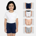 Girls wearing  undershorts -color- Navy blue- White- Skin- Grey