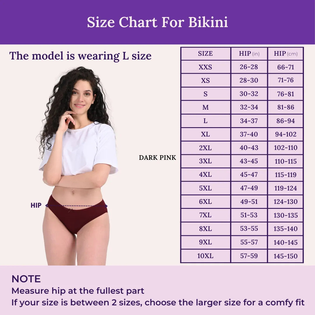 Size Chart For Bikini