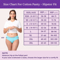 Size Chart For Cotton Panty - Hipster Fit