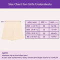 Size Chart For Girl's Undershorts