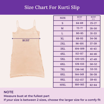 Elderly Inner Slip For Kurtis & Kurtas | Adjustable Straps | Front Round Neckline | Side Slits For Easy Movement | Pack Of 3