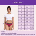 Size Chart For Lycra Incontinence Bikini-Dark Pink  