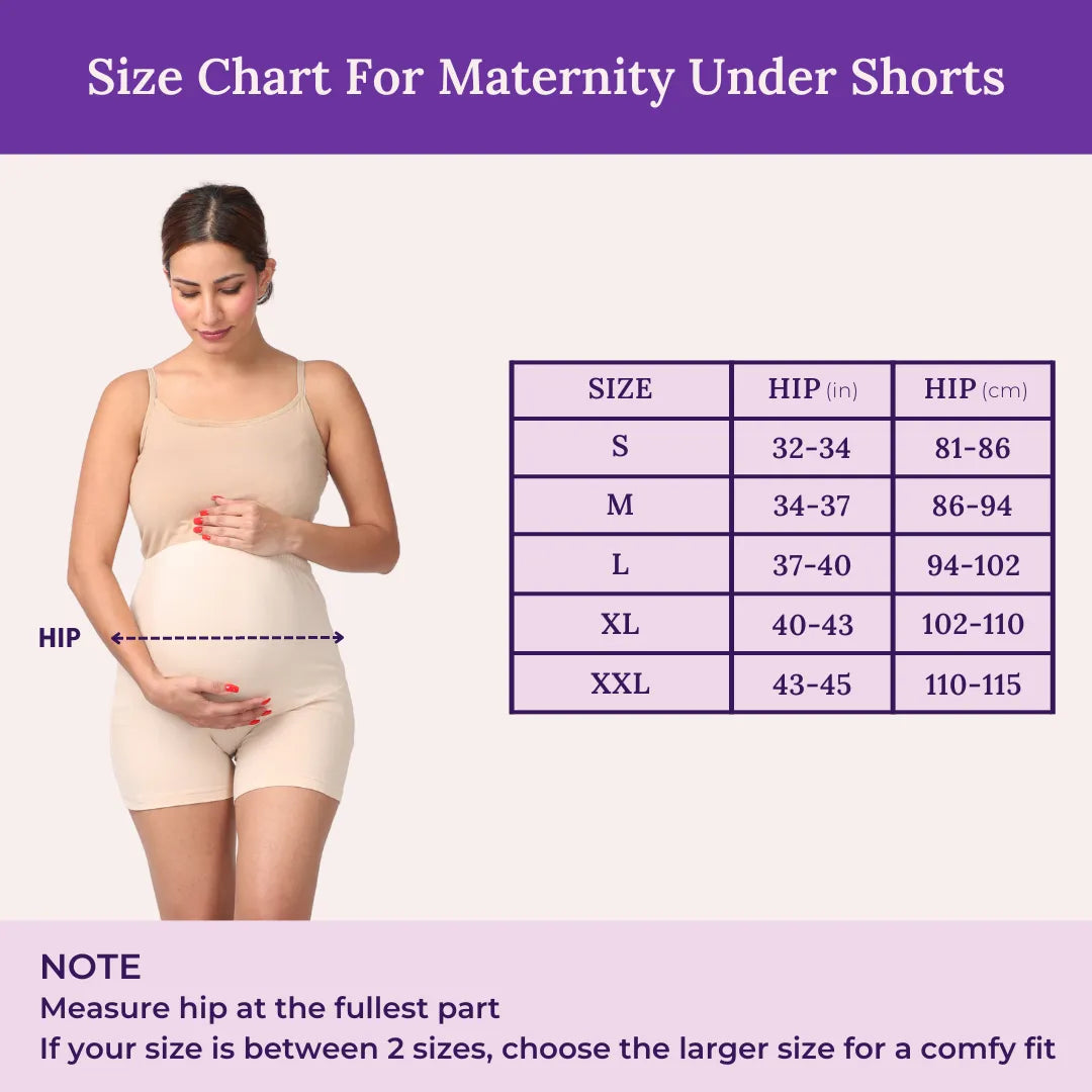 Size Chart For Maternity Under Shorts