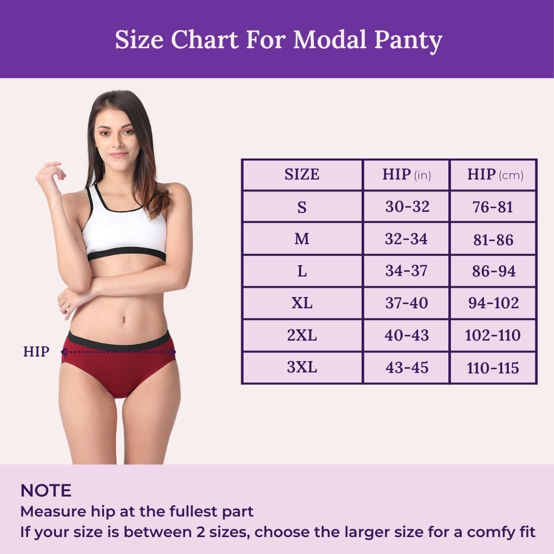 Size Chart For Modal Panty
