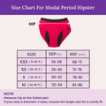 Size Chart For Modal Period Hipster