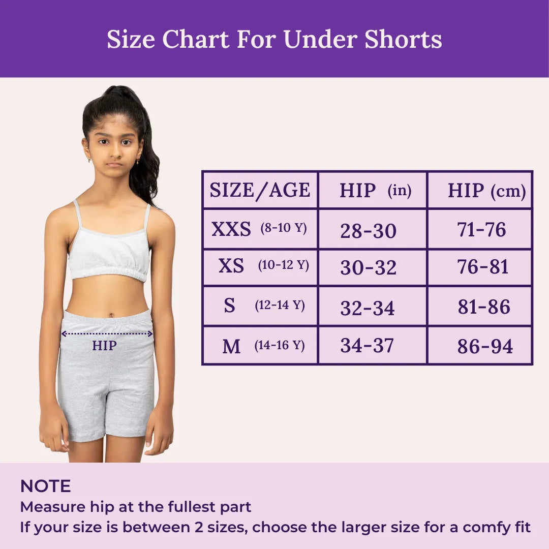 Size Chart For Under Shorts For Teens