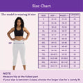 Size Chart For 3/4 Cotton Leggings