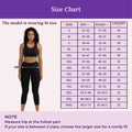 Size Chart For 3/4 Cotton Leggings