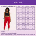 Size Chart For 3/4 Cotton Leggings
