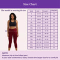 Size Chart For 3/4 Cotton Leggings