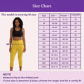 Size Chart For 3/4 Cotton Leggings
