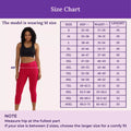 Size Chart For 3/4 Cotton Leggings