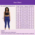 Size Chart For 3/4 Cotton Leggings