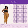 Size Chart For 3/4 Cotton Leggings