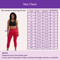 Size Chart For 3/4 Cotton Leggings