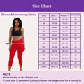Size Chart For 3/4 Cotton Leggings