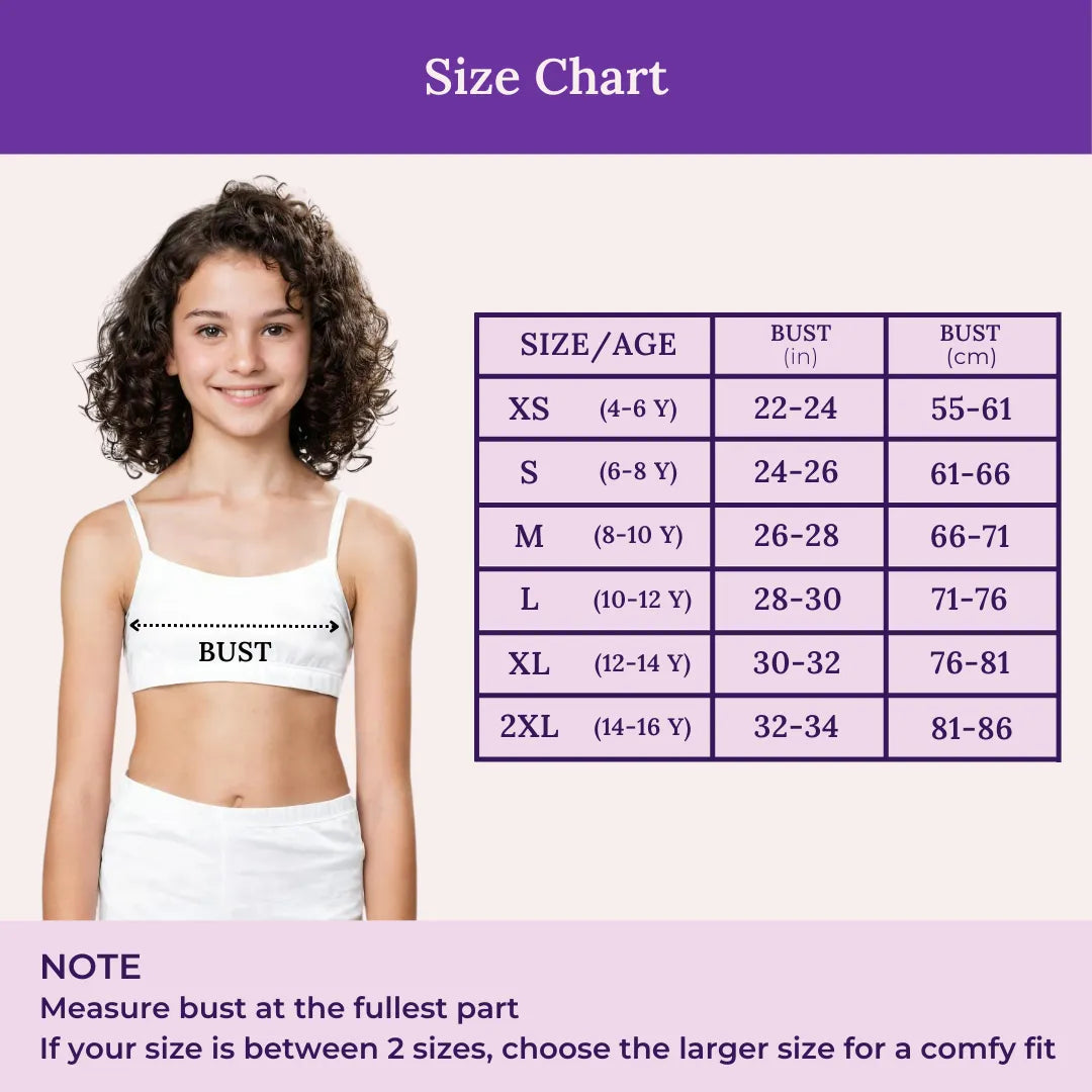 Size Chart For Adira Training Bra