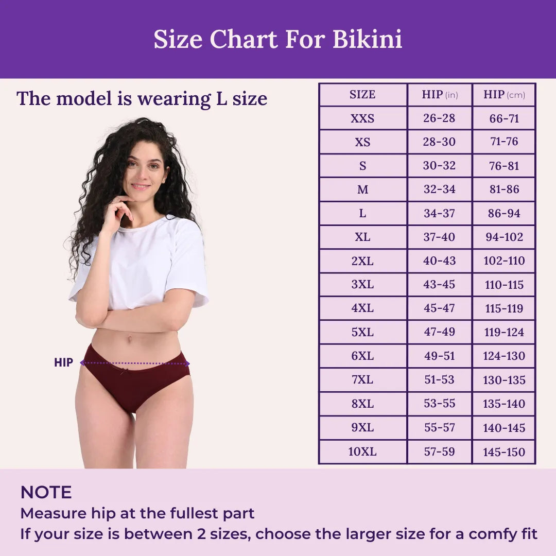 Size Chart For Bikini