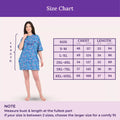 Size chart for a oversize t-shirt with a model and measurements