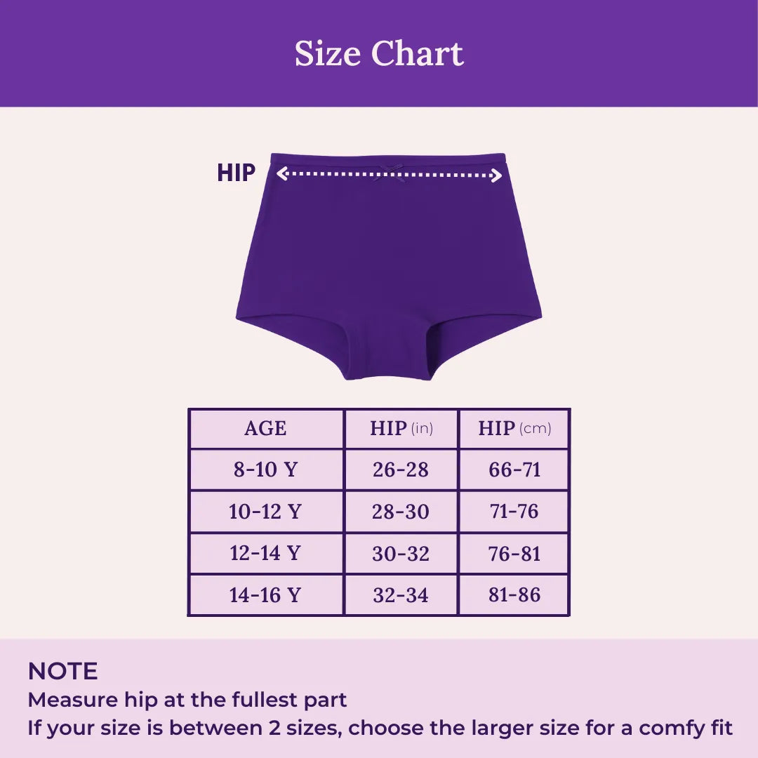 Size Chart For Boyshorts
