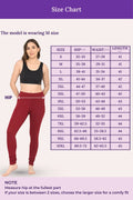 Maroon churidar leggings size guide for women