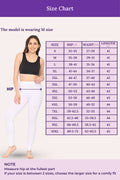 Women's white churidar leggings size chart
