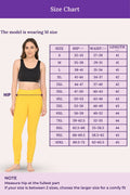 Girls' yellow churidar leggings size chart