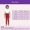 Size Chart For Cotton Leggings-Maroon
