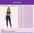 Size Chart For Cotton Leggings-Navy Blue