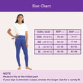 Size Chart For Cotton Leggings-Blue