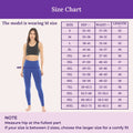 Size Chart For Cotton Leggings Blue